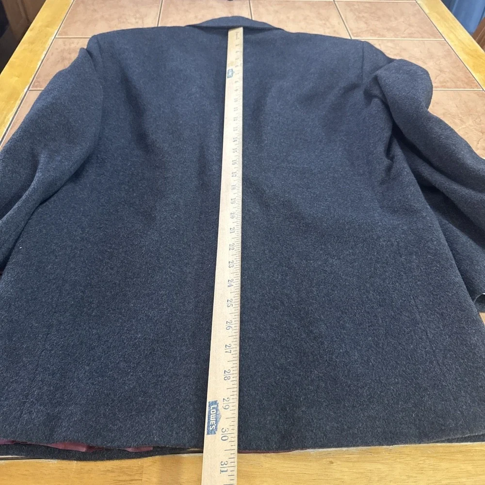 Vintage Christian Aujard Paris-New York Gray Blazer Cashmere Blend Sz 40R Jacket